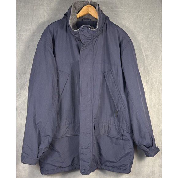 L.L. Bean Mountain Classic Water-Resist Men's Large Jacket‎ 0 UU64 Polartec Blue - Picture 1 of 7